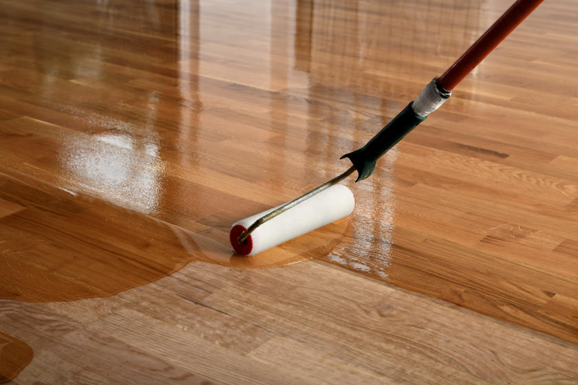staining wood floor